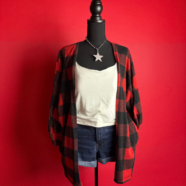 Plaid Cardigan (L)