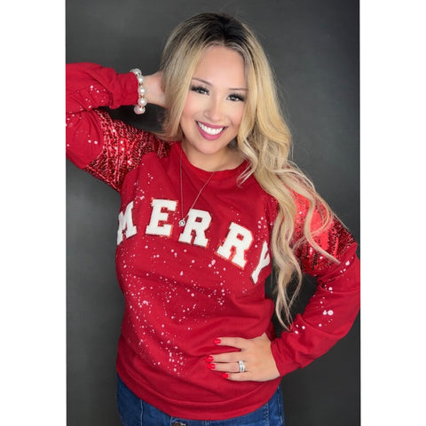 Merry Sequin Top