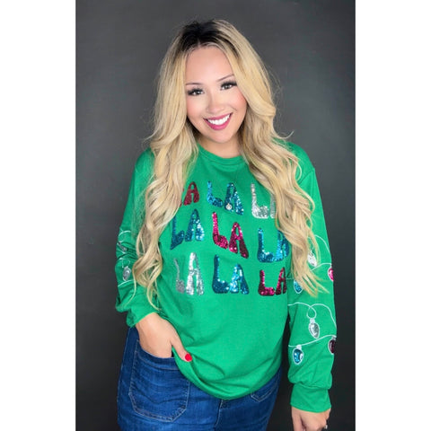 Fa La La Sequin Sweatshirt