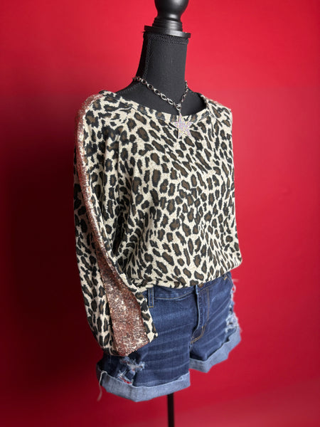 Leopard Sequin Tee (XL)