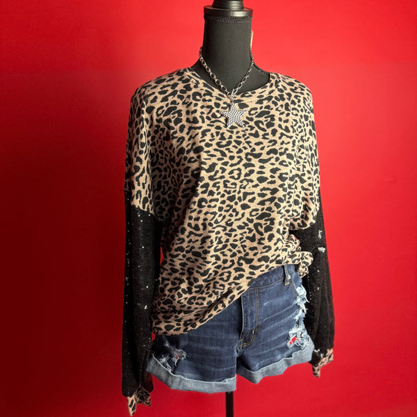 Leopard Sequin Top (XL)