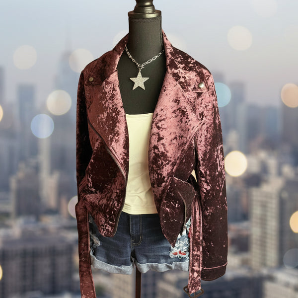 Crushed Velvet Jacket (1X)