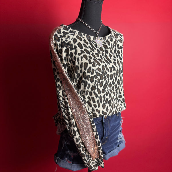 Leopard Sequin Tee (XL)
