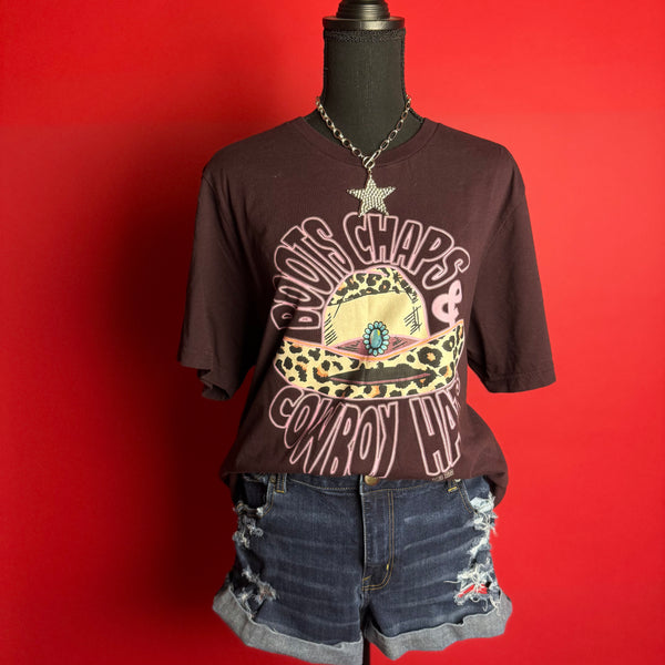 Purple/Leopard Tee (XL)