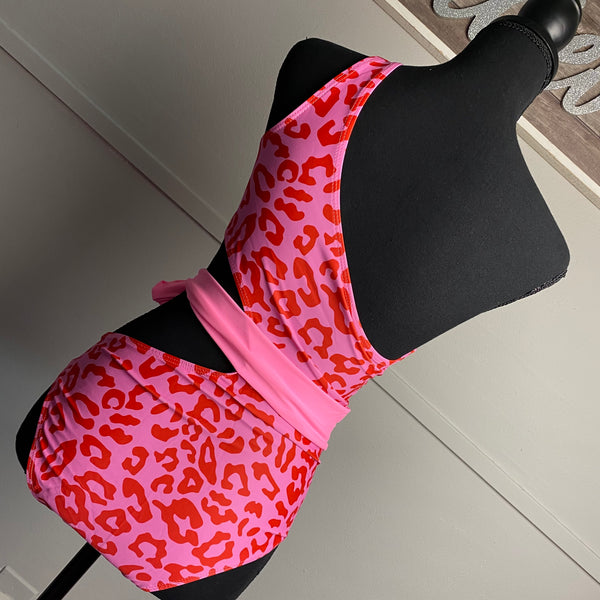 Pink Leopard Swimsuit {2X}